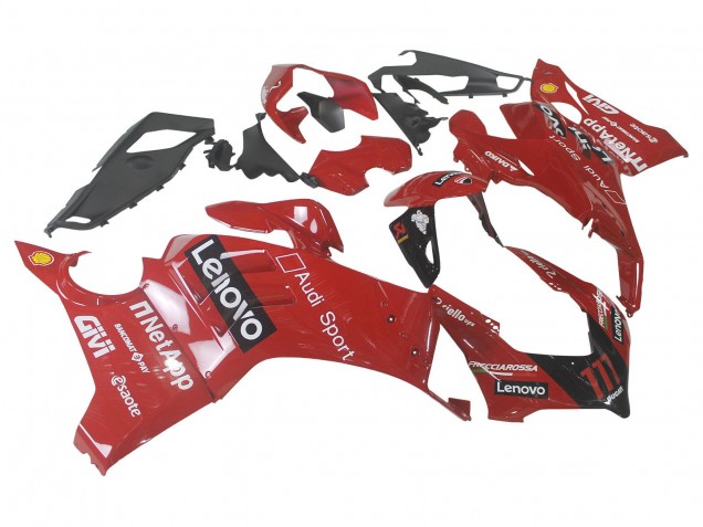Carena Moto Ducati Panigale V4 V4S 2020-2021 - Rosso Nero Lucido Lenovo 117