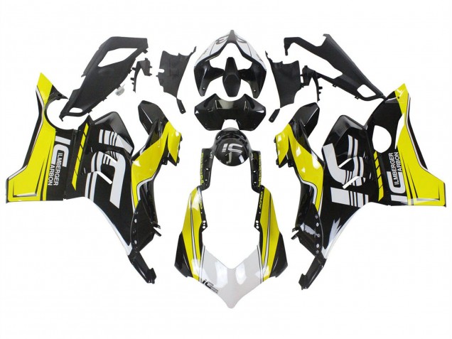 Carene Moto Ducati Panigale V4 V4S 2020-2021 - Giallo Bianco Nero Lucido