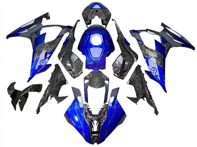 Carene Moto BMW S1000RR 2019-2022 - Blu Forgiato Fibra di Carbonio
