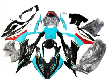 Carene Moto BMW S1000RR 2019-2022 - Nero Azzurro Cielo Rosso