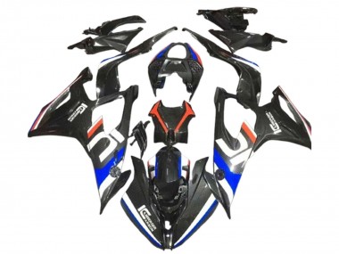 Carene Moto BMW S1000RR 2019-2022 - Nero Bianco Blu Fibra di Carbonio