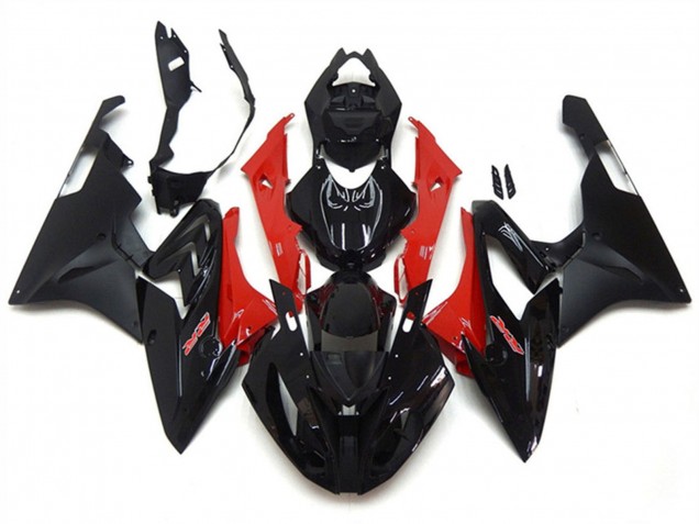 Carena Moto ABS BMW S1000RR 2017-2018 - Rosso Nero Lucido Nero Opaco