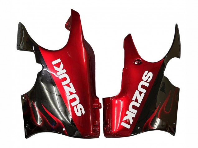 Carene Moto Suzuki GSX600F/GSX750F 2004-2006 - Nero Lucido Rosso Fiamma