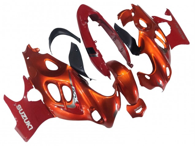 Carene Moto Suzuki GSX600F/GSX750F 2004-2006 - Burnt Arancia Bianco Logo