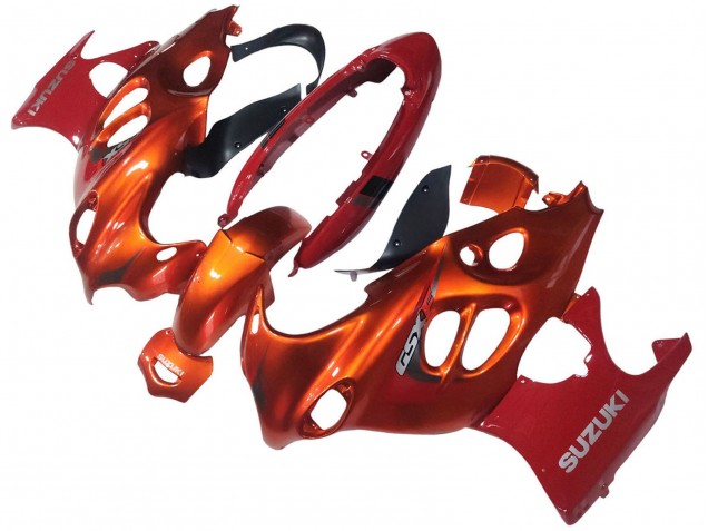 Carene Moto Suzuki GSX600F/GSX750F 2004-2006 - Burnt Arancia Bianco Logo