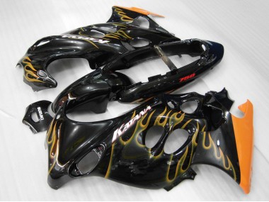 Carene Moto Suzuki GSX600F/GSX750F 2004-2006 - Nero Lucido Arancia Fiamma Katana