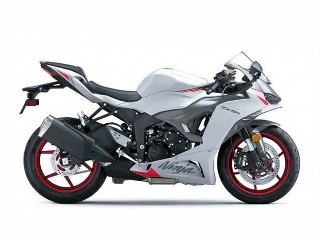 Carene Moto Kawasaki ZX6R 2023-2025 - Bianco Perla Nero Rosso