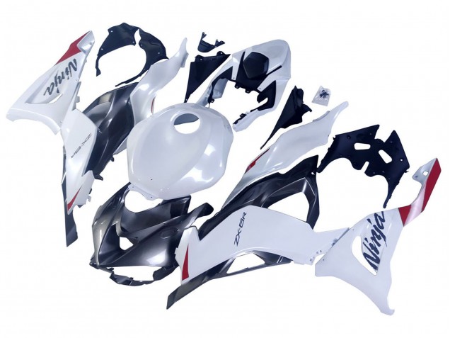 Carene Moto Kawasaki ZX6R 2023-2025 - Bianco Perla Nero Rosso