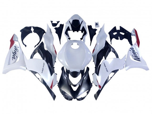 Carene Moto Kawasaki ZX6R 2023-2025 - Bianco Perla Nero Rosso