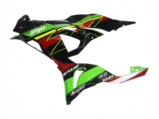 Carene Moto Kawasaki ZX6R 2023-2025 - Verde Nero Rosso Giallo Dunlop