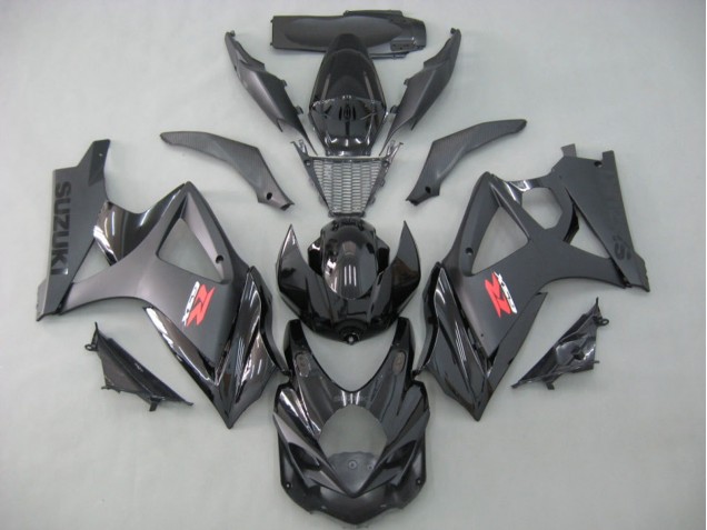 Carene Moto Suzuki GSXR 1000 2007-2008 - Nero Opaco Nero Lucido