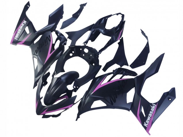 Carene Moto Kawasaki Ninja 400 2018-2024 - Nero Opaco Rosa