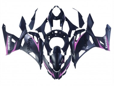 Carene Moto Kawasaki Ninja 400 2018-2024 - Nero Opaco Rosa