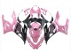Carene Moto Kawasaki Ninja 400 2018-2024 - Rosa Nero Opaco Honeycomb