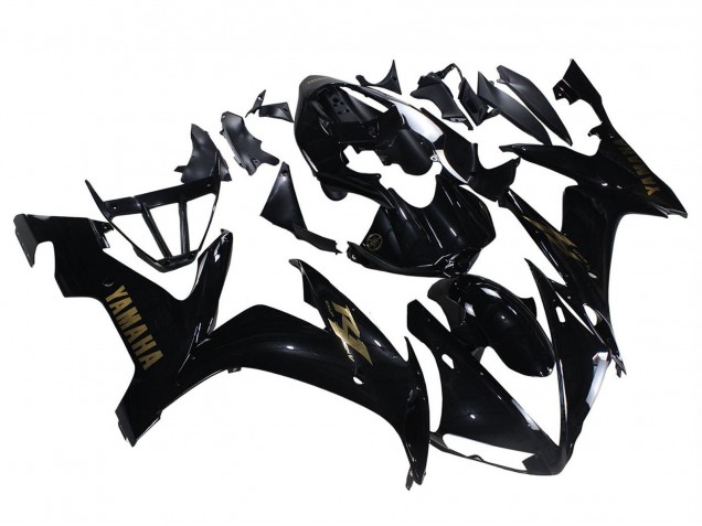 Carene Moto Yamaha YZF 1000 R1 2004-2006 - Nero Lucido Oro Decals