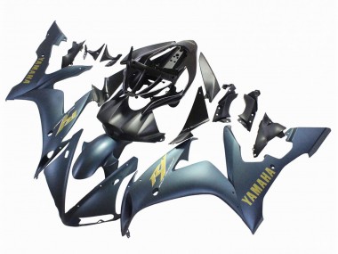 Carene Moto Yamaha YZF 1000 R1 2004-2006 - Blu Scuro Oro Decals