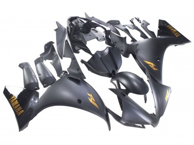 Carene Moto Yamaha YZF 1000 R1 2012-2014 - Nero Opaco Oro Decals