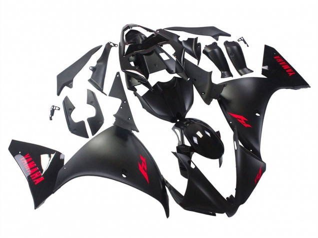 Carene Moto Yamaha YZF 1000 R1 2012-2014 - Nero Lucido Nero Opaco Rosso