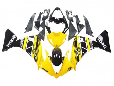 Carene Moto Yamaha YZF 1000 R1 2012-2014 - Giallo Bianco Nero