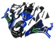 Carene Moto Yamaha YZF 1000 R1 2015-2019 - Blu Nero Opaco Verde Mostro ENEOS