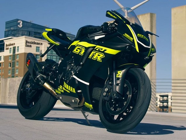 Carene Moto Yamaha YZF 1000 R1 2020-2025 - Nero Lucido Fluorescent Giallo