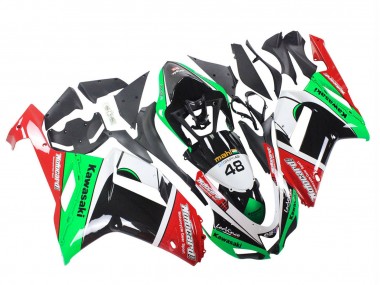 Carene Moto Kawasaki ZX6R 2007-2008 - Verde Rosso
