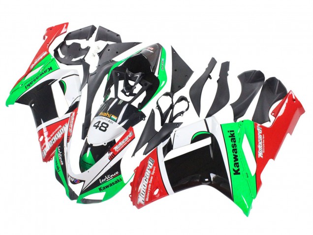 Carene Moto Kawasaki ZX6R 2007-2008 - Verde Rosso