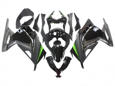 Carene Moto Kawasaki EX300 2013-2017 - Nero Lucido Nero Opaco Verde