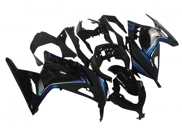 Carene Moto Kawasaki EX300 2013-2017 - Nero Lucido Blu
