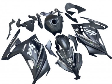Carene Moto Kawasaki EX300 2013-2017 - Nero Opaco Bianco Elf Nevicare