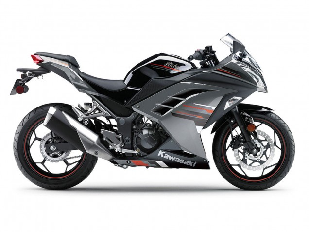 Carene Moto Kawasaki EX300 2013-2017 - Nero Argento Rosso