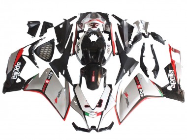 Carene Moto Aprilia RS4 50 125 2012-2018 - Argento Rosso Nero Lucido