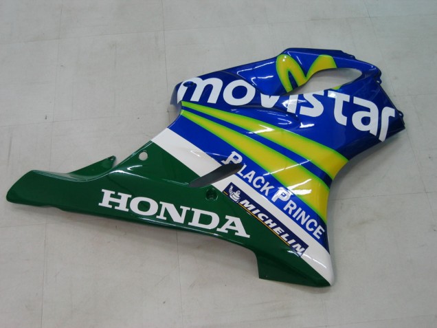 Carene Moto Honda CBR600 F4i 2004-2007 - Blu Giallo Verde MoviStar