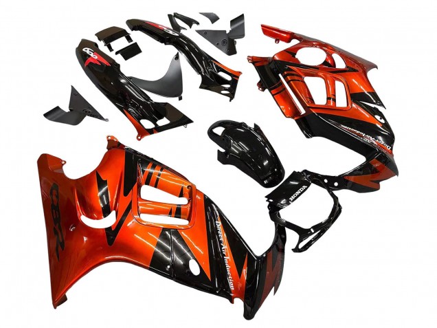 Carene Moto Honda CBR600 F3 1995-1996 - Arancia Nero Lucido