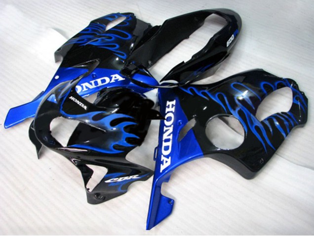 Carene Moto Honda CBR600 F4 1999-2000 - Nero Lucido Blu Fiamma