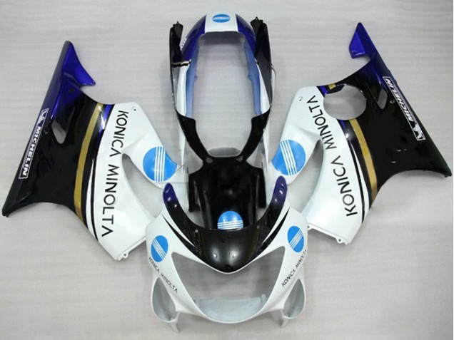 Carene Moto Honda CBR600 F4 1999-2000 - Bianco Blu Nero Lucido Konica Minolta