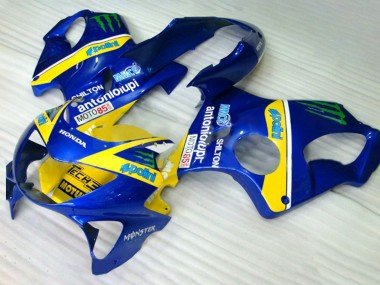 Carene Moto Honda CBR600 F4 1999-2000 - Blu Giallo Verde Mostro