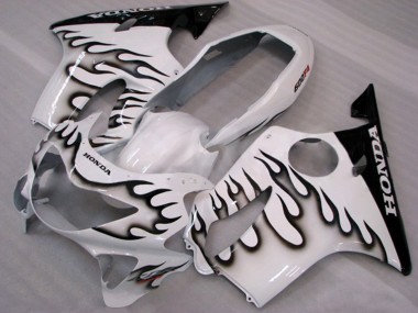 Carene Moto Honda CBR600 F4 1999-2000 - Bianco Nero Lucido Fiamma