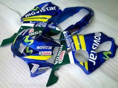 Carene Moto Honda CBR600 F4 1999-2000 - Blu Giallo Verde MoviStar Castrol