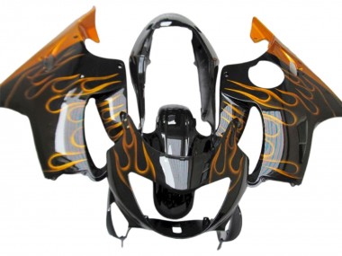 Carene Moto Honda CBR600 F4 1999-2000 - Nero Lucido Oro Fiamma