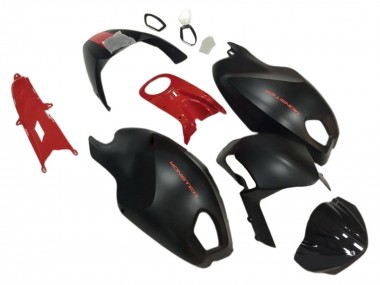 Carene Moto Ducati Monster 696 796 1100 1100S 2008-2012 - Rosso Nero Opaco Mostro