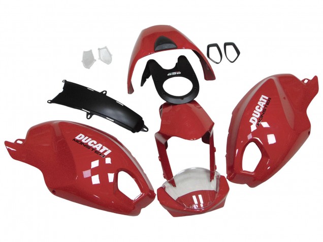 Carene Moto Ducati Monster 696 796 1100 1100S 2008-2012 - Rosso Bianco