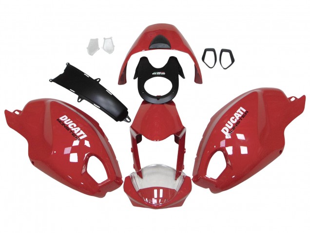 Carene Moto Ducati Monster 696 796 1100 1100S 2008-2012 - Rosso Bianco