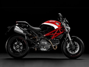 Carene Moto Ducati Monster 696 796 1100 1100S 2008-2012 - Bianco Rosso