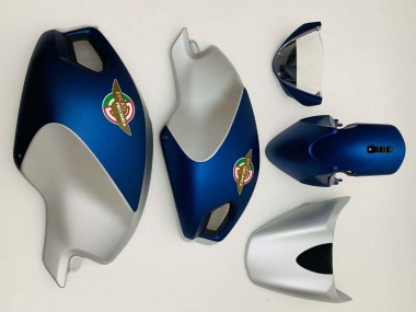 Carene Moto Ducati Monster 696 796 1100 1100S 2008-2012 - Blu Scuro Argento