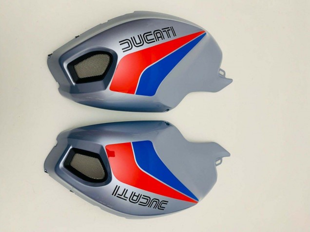 Carene Moto Ducati Monster 696 796 1100 1100S 2008-2012 - Argento Rosso Blu