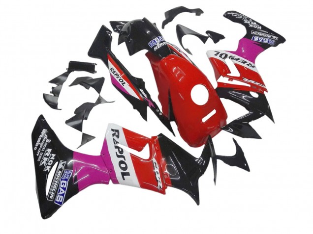 Carene Moto Honda CBR125R 2002-2006 - Rosa Bianco Rosso Nero Lucido Repsol Michelin