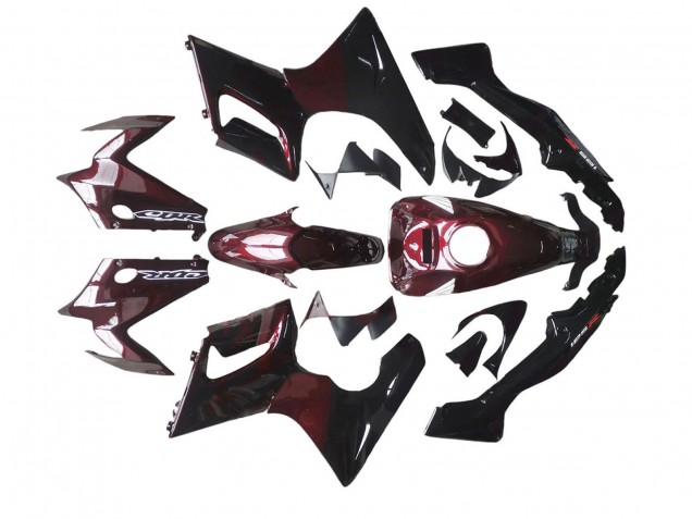 Carene Moto Honda CBR125R 2002-2006 - Nero Lucido Rosso Fiamma