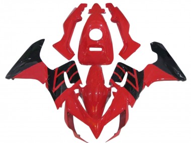 Carene Moto Honda CBR125R 2002-2006 - Rosso Nero Lucido Banda