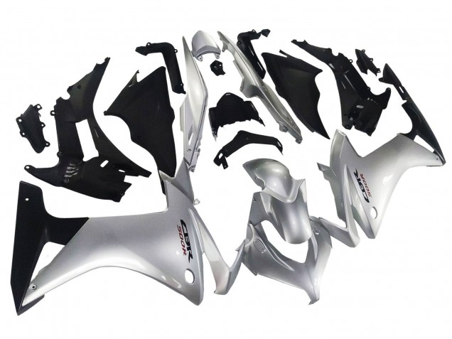 Carena Moto Honda CBR500R 2013-2015 - Argento Nero Lucido